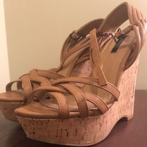 Brown Strap Wedges
